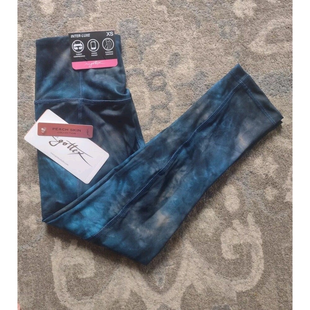 Tummy Control Gottex Leggings Peachskin Collection XS Grey   Athleisure STORM